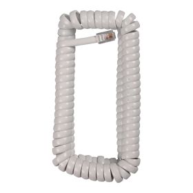 12FT PHONE COIL CORD WHT