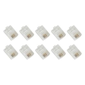 10PK MOD PHONE JACKS CLR