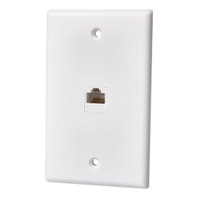 CAT5E/6 WALL PLATE SINGLE