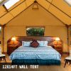 VEVOR Large Canvas Tent 12x14ft, Wall Tent with PVC Storm Flap, Canvas Wall Tents Waterproof