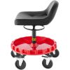 VEVOR Shop Stool, 300 LBS Rolling Garage Stool, 18' to 23' Adjustable Height Mobile Rolling Gear Seat, Round Tray Garage Pneumatic Stool