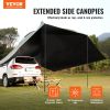 VEVOR Vehicle Awning, Large 10' x 7' Shade Coverage Car Side Awning, PU2000mm UV50+ Car Awning with Extended Side Canopies and Portable Storage Bag