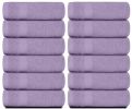 Luxury Washcloths for Bathroom 12 Pcs Set Hotel Spa Kitchen Circlet Egyptian Cotton Highly Absorbent Hotel Quality Face Towels Bulk Set 13x13 Inch Lav