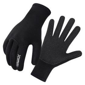 Cold Anti-slip and Wear-resistant Diving Gloves for Winter Water Activities (Color: Black, size: M)