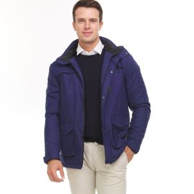 Helios " The Heated Coat" (Color: NAVY, size: medium)