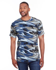 Men's Camo T-Shirt - BLUE WOODLAND - S (Color: BLUE WOODLAND, size: S)