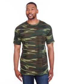 Men's Camo T-Shirt - BLUE WOODLAND - S (Color: GREEN WOODLAND, size: L)