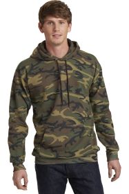 Port & Company Core Fleece Camo Pullover Hooded Sweatshirt PC78HC (Color: Military Camo, size: L)