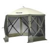 VEVOR Pop Up Gazebo Tent, Pop-Up Screen Tent 6 Sided Canopy Sun Shelter with 6 Removable Privacy Wind Cloths & Mesh Windows