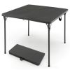 Folding Camping Table with All-Weather HDPE Tabletop and Rustproof Steel Frame