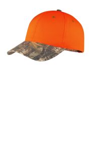 Port Authority Enhanced Visibility Cap with Camo Brim C804 (Color: Orange Blaze/ Realtree Xtra, size: OSFA)