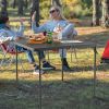 Folding Camping Table with All-Weather HDPE Tabletop and Rustproof Steel Frame