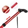 Walking Cane Aluminum Alloy Walking Stick Adjustable Folding Travel Hiking Stick