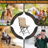 All weather Outdoor Foldable 360 Degree Swivel Chair with Iron Frame