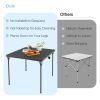 Folding Camping Table with All-Weather HDPE Tabletop and Rustproof Steel Frame